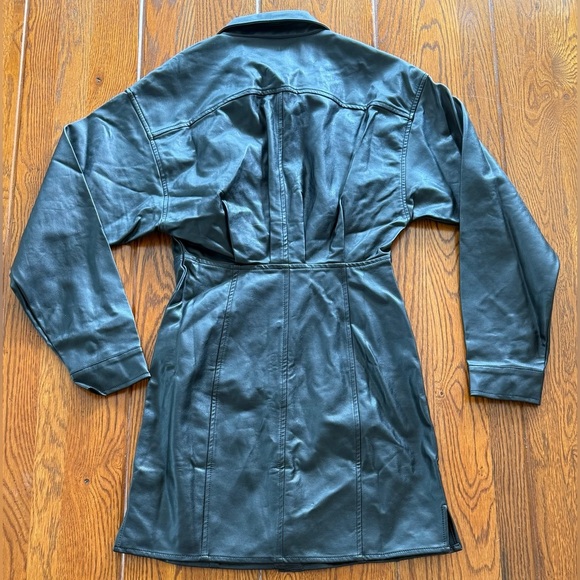 NWOT FREE PEOPLE X REVOLVE Amber Faux Leather Mini Dress - Picture 7 of 11